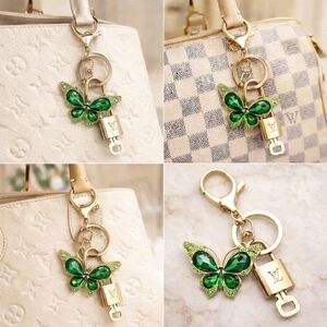 Louis Vuitton Authentic Gold Lock & Key 🔑 Bag Charm + Unbranded Keychain